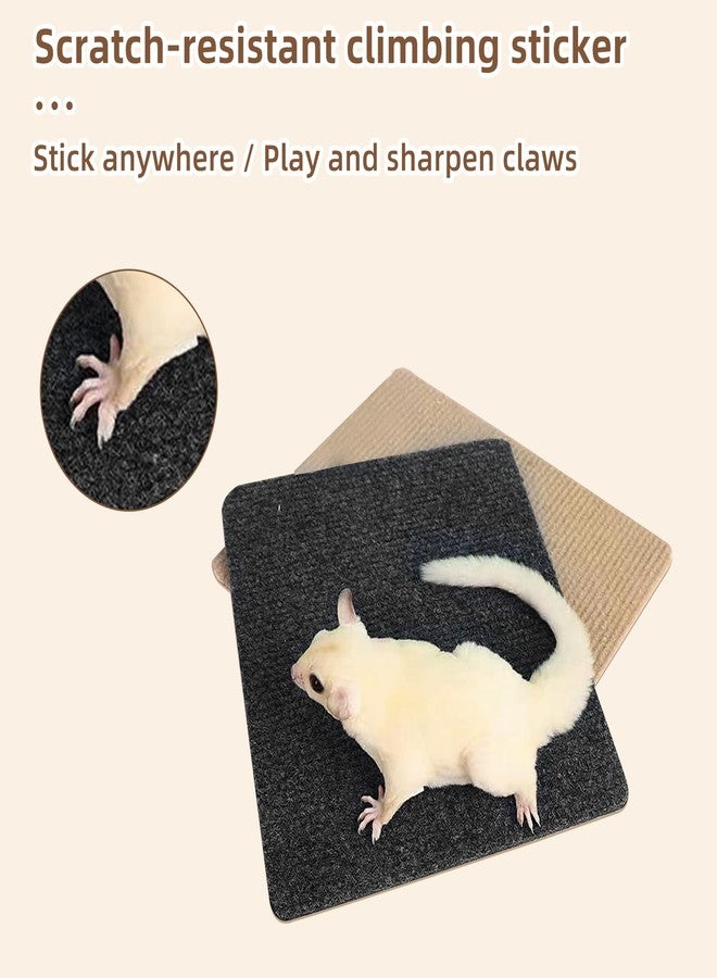IIDEA 6-Pack Self-Adhesive Sugar Glider Climbing Mats - Space-Saving Cage Accessories, Enrichment Toys for Sharpening Claws, Wall & Furniture Protectors for Small Pets (6pcs) - Image 5